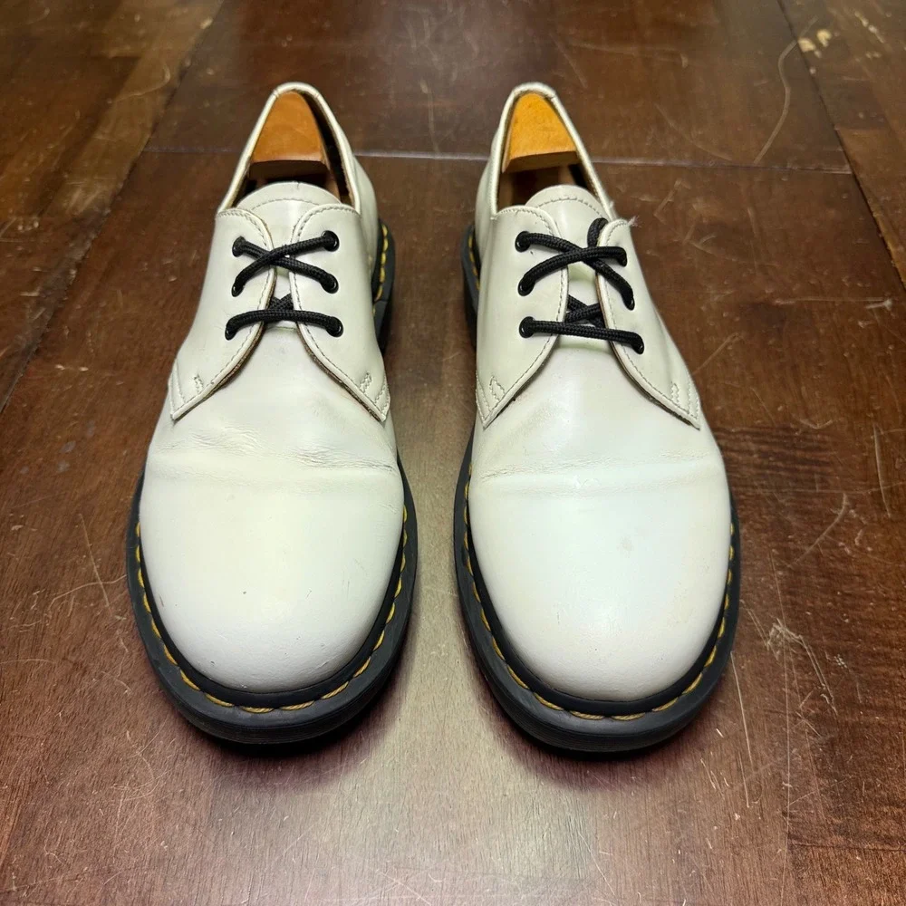 Dr. Martens 1461 Oxford Derby Mens 9 Womens 10 White Smooth Leather 3-Eye Shoes